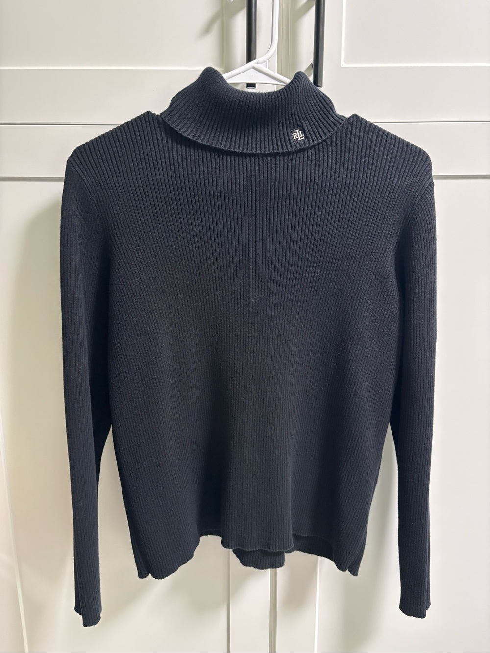 Lauren Ralph Lauren Black Ribbed Turtleneck Sweater